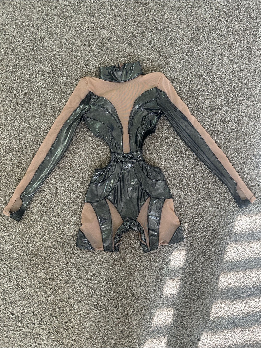 Custom metallic shorts bodysuit fits child 9